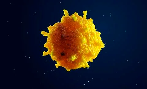3d illustration of cell under microscope Stock Illustration