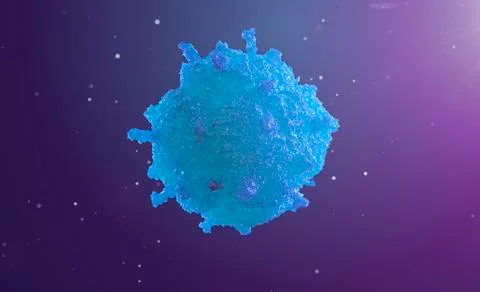 3d illustration of cell under microscope Stock Illustration