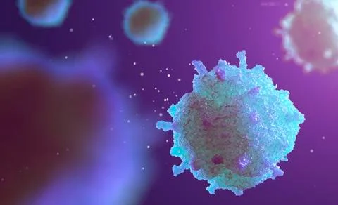 3d illustration of cell under microscope Stock Illustration