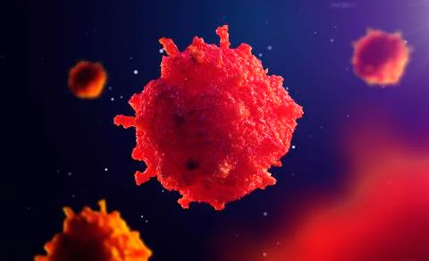 3d illustration of cell under microscope Stock Illustration