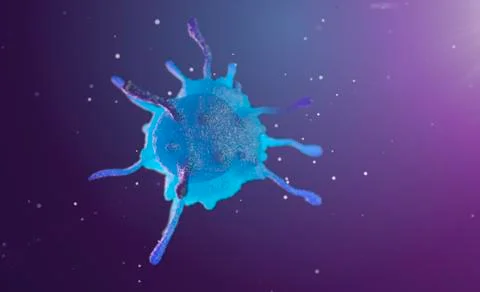 3d illustration of cell under microscope Stock Illustration
