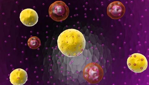3d illustration of cells Stock-Illustration
