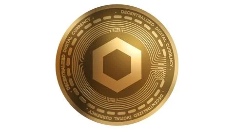 3d Illustration Chainlink LINK Cryptocurrency Coin Symbol Stock Illustration