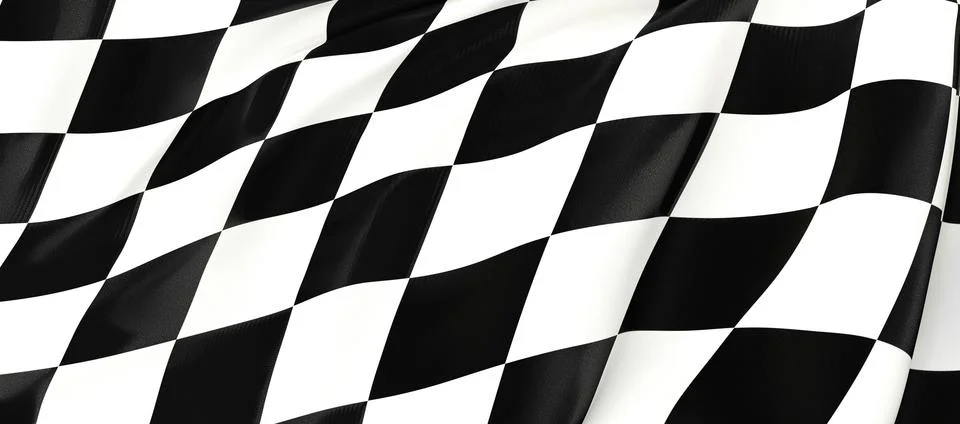 3D illustration of checkered flag pattern for background Stock Illustration