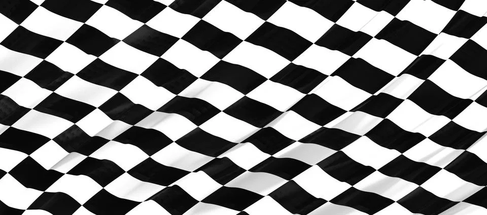 3D illustration of checkered flag pattern for background Stock Illustration
