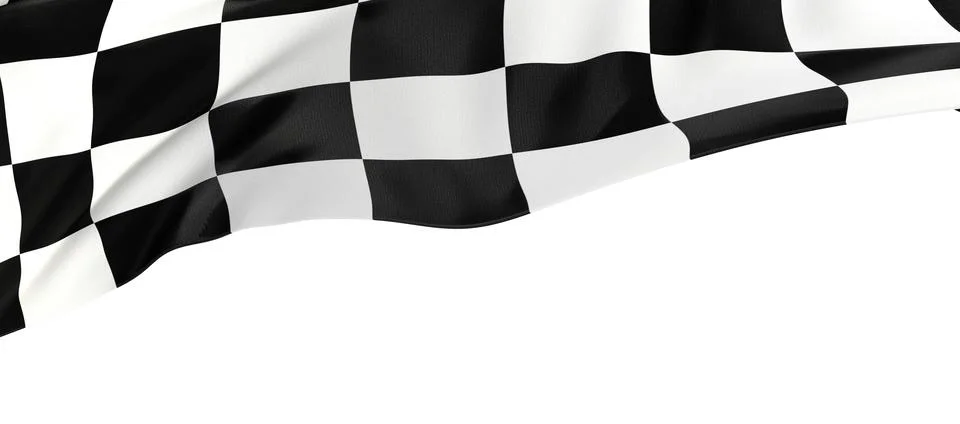 3D illustration of a checkered flag pattern background Stock Illustration