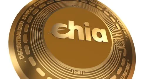 3d Illustration Chia Network Xch Cryptocurrency Coin Symbol Stock Illustration