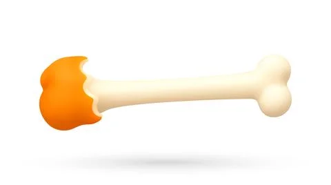 3d illustration of chicken bone with meat Stock-Illustration