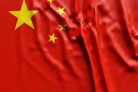 3D illustration of China. national developing flag. Country symbol. Stock Illustration