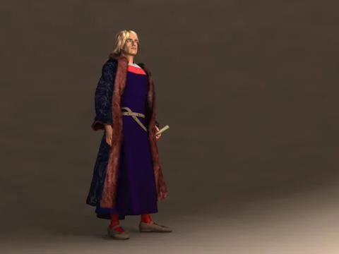 3d illustration of Christopher Columbus イラスト素材
