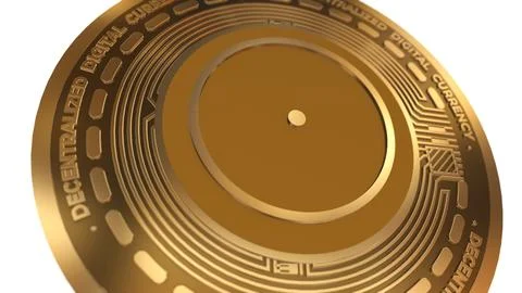 3d Illustration Cindicator Cnd Cryptocurrency Coin Symbol Stock Illustration