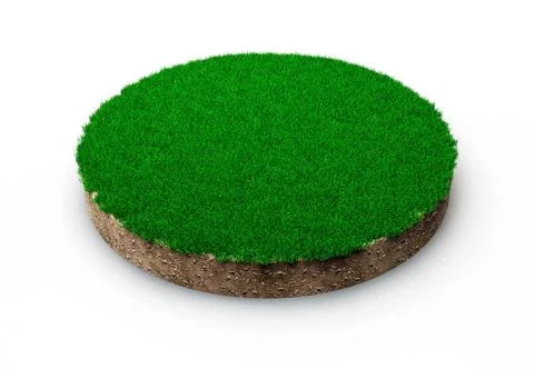 3D Illustration of a circle with cross section on the white background Stock Illustration