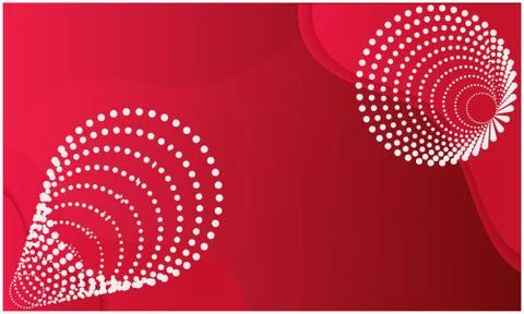3d illustration of circles on abstract red background Illustrazione stock