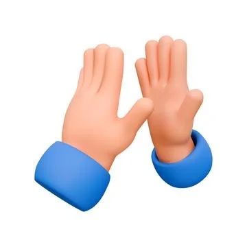 3D illustration of clapping hands emoji icon Stock Illustration