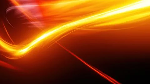 3d illustration - Close-up of abstract red light trail against black backgrou Stock Illustration