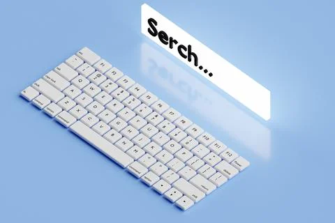 3d illustration, close up of the realistic computer or laptop keyboard  with  写真素材