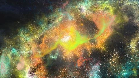 3d illustration of Closeup Super Massive Galaxy with millions Stars Stock Illustration