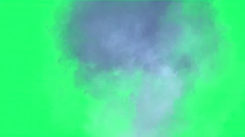 3D illustration - Clouds effect on green screen Stock Illustration