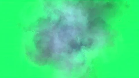 3D illustration - Clouds effect on green screen Stock Illustration