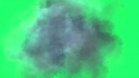 3D illustration - Clouds effect on green screen Stock Illustration