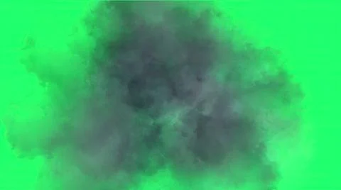 3D illustration - Clouds effect on green screen Stock Illustration
