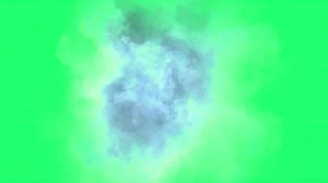 3D illustration - Clouds effect on green screen Stock Illustration