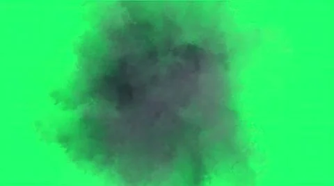 3D illustration - Clouds effect on green screen Stock Illustration