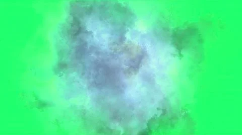 3D illustration - Clouds effect on green screen Stock Illustration