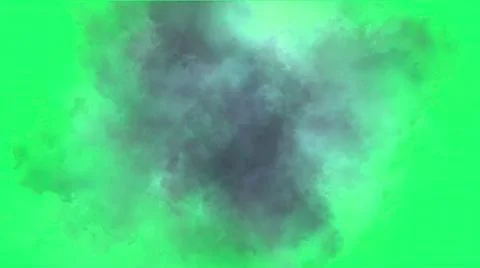 3D illustration - Clouds effect on green screen Stock Illustration