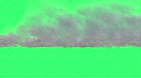 3d illustration - Clouds effect on green screen Stock Illustration
