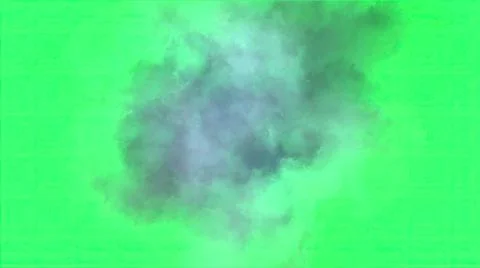 3d illustration - Clouds effect on green screen Stock Illustration