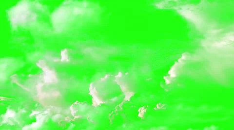 3d illustration - Clouds On The Green Screen Background Stock Illustration