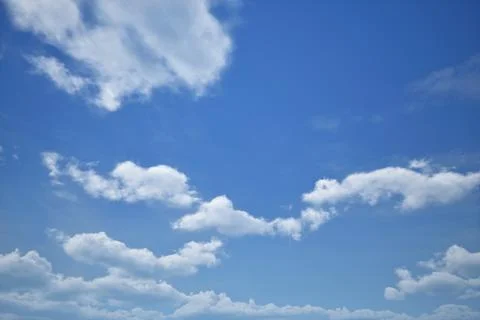3D illustration of a cloudy blue sky. Stockillustratie