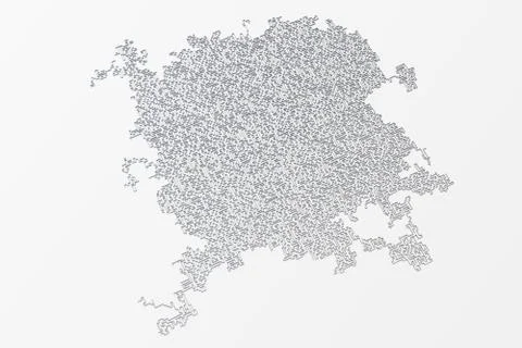 3d illustration cocrete labyrinth, complex problem solving concept Stockillustratie