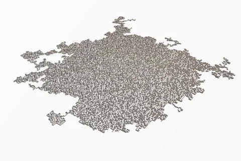 3d illustration cocrete labyrinth, complex problem solving concept Illustrazione stock