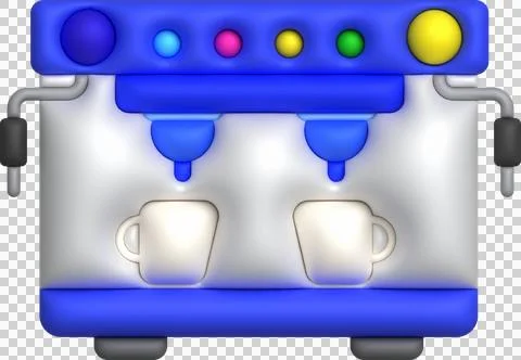 3d illustration Coffee maker machine for making coffee cappuccino and espress Stock-Illustration