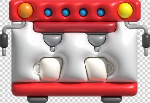 3d illustration Coffee maker machine for making coffee cappuccino and espress Stock-Illustration