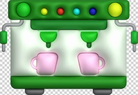 3d illustration Coffee maker machine for making coffee cappuccino and espress Stock Illustration