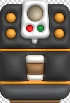 3d illustration Coffee maker machine for making coffee cappuccino and espress Stock Illustration