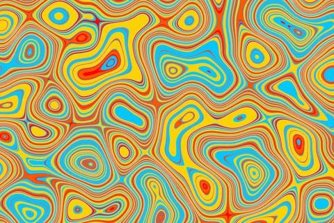 3D illustration   colordul water pattern, texture. Abstract chaotic pop art   Illustrazione stock