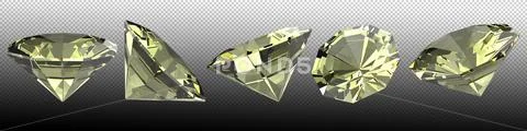 3d illustration of a colored diamond Modello PSD