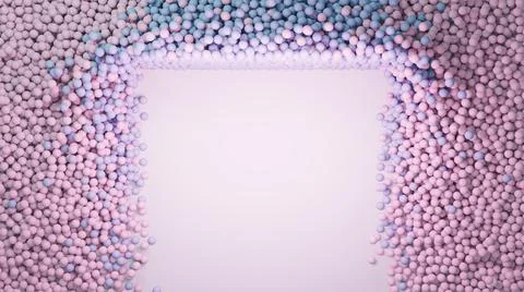 3D Illustration. Colorful bend around a space for your text. Stock Illustration