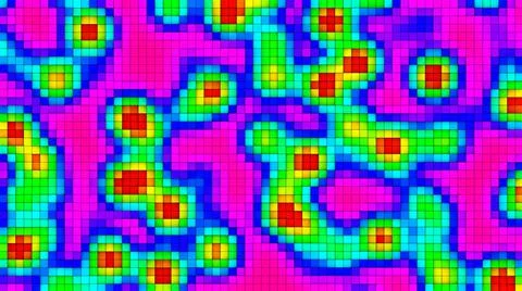 3D illustration of the colorful cubic pattern Stock Illustration
