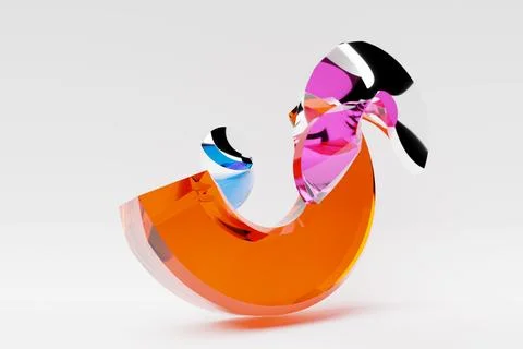3D illustration of a  colorful node on white background. Fantastic  shapes .S Illustrazione stock
