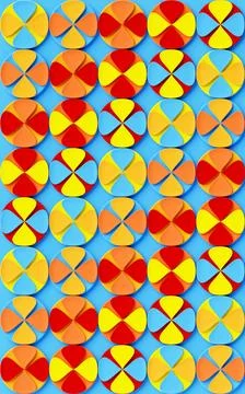 3d illustration  colorful  pattern in geometric ornamental style . Abstract   Illustrazione stock