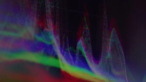 3d Illustration of a Colorful Waveform in an Editing Program Stock Footage 270313867