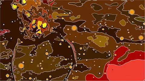 3d illustration in comic style - Immunity Against Diseases with particle Stock Illustration
