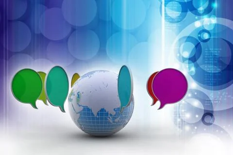 3d illustration of Communication concept Illustrazione stock