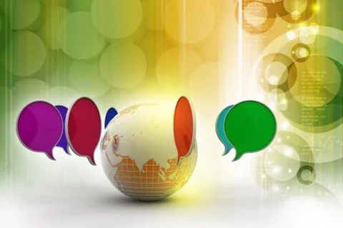 3d illustration of Communication concept Stock Illustration