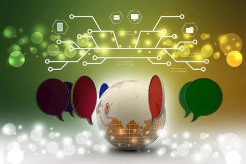 3d illustration of Communication concept イラスト素材